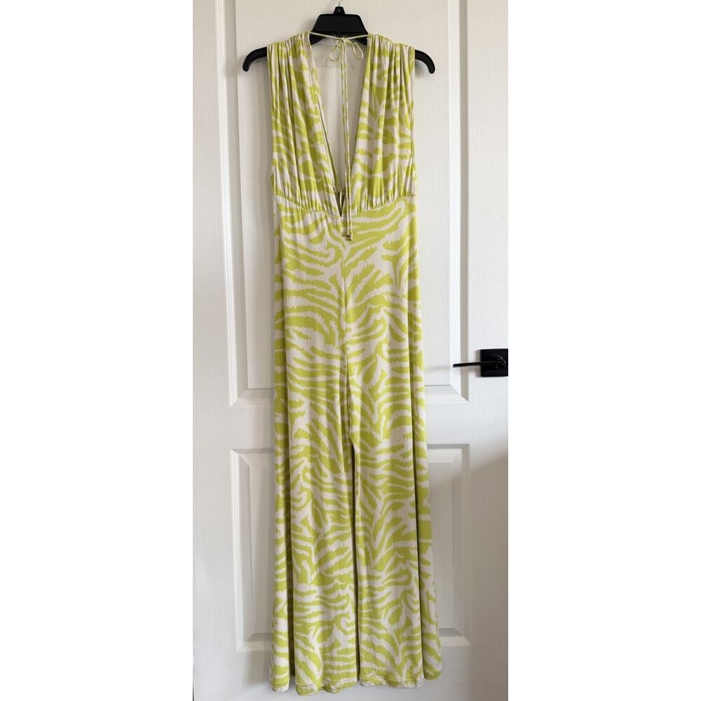 Free People Women's Next Summer Jumpsuit Lime Green Zebra Size Small - Picture 9 of 15
